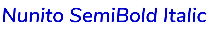 Nunito SemiBold Italic fuente